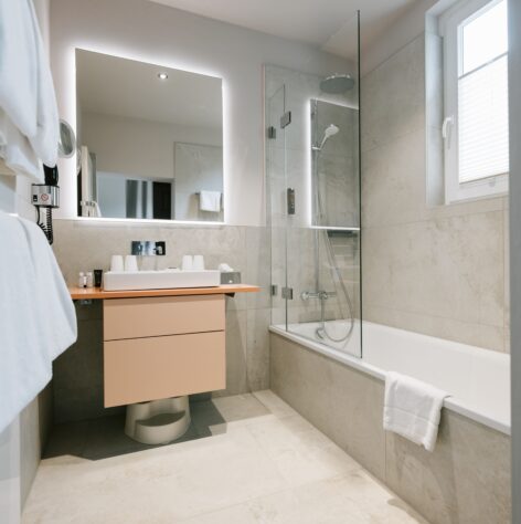 Badezimmer im Appartement 61 im Landhaus Averbeck