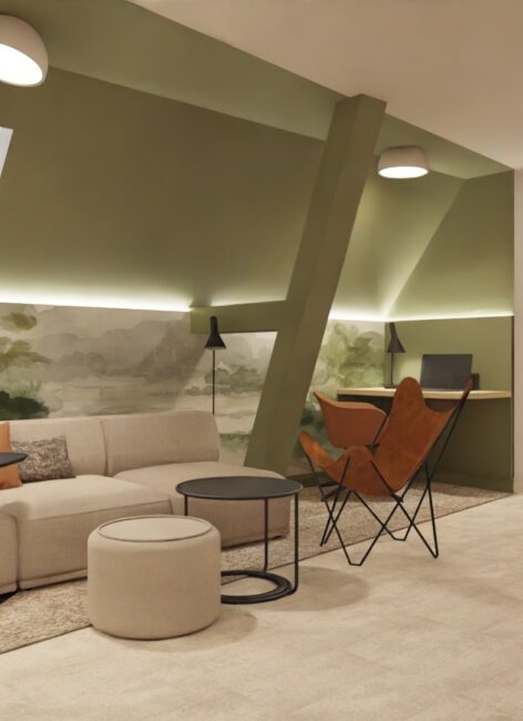 Flur im Bauernhaus nach Renovierung.