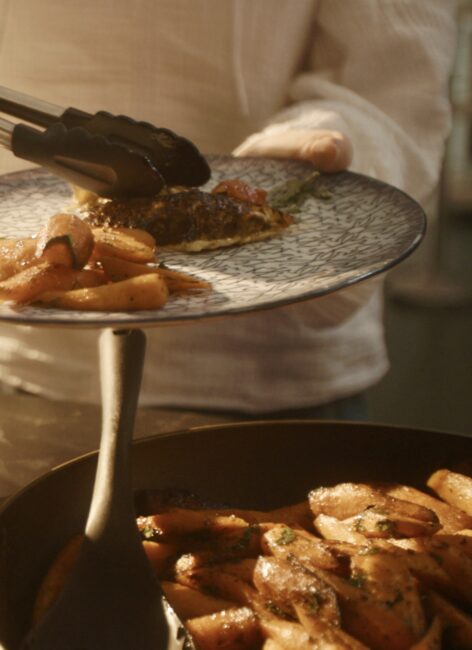 Essen auf Teller